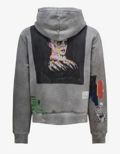 Amiri Wes Lang Blood 38' Grey Hoodie Clothing