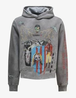 Amiri Wes Lang Blood 38' Grey Hoodie Clothing
