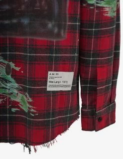 Amiri Clothing Wes Lang Blood '38 Red Check Shirt