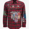 Hot Sale π Amiri Clothing Wes Lang Blood '38 Red Check π Shirt π 1 Amiri Clothing Wes Lang Blood '38 Red Check Shirt