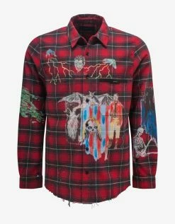 Amiri Clothing Wes Lang Blood '38 Red Check Shirt