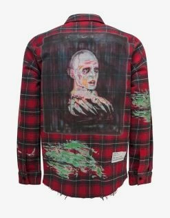 Amiri Clothing Wes Lang Blood '38 Red Check Shirt