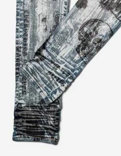 Amiri Clothing Wes Lang Blue Sketch Jeans
