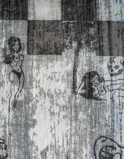 Amiri Clothing Wes Lang Blue Sketch Jeans