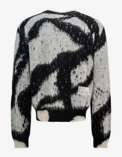 Amiri Clothing Wes Lang Grey Reaper Mohair Sweater