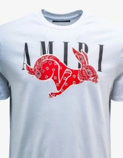 Amiri Clothing White CNY Rabbit Logo T-Shirt