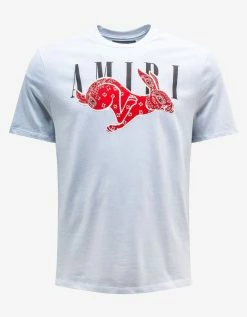 Amiri Clothing White CNY Rabbit Logo T-Shirt