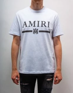 Amiri Clothing White M.A. Bar Logo T-Shirt