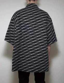 Balenciaga Clothing All-Over Logo Print Padded Shirt