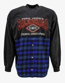 Balenciaga B Authentic Patched Long Sleeve T-Shirt T-Shirts