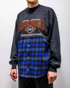 Balenciaga B Authentic Patched Long Sleeve T-Shirt T-Shirts