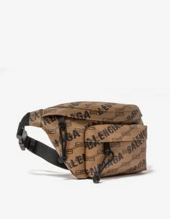 Balenciaga Accessories Beige Signature BB Monogram Waist Bag