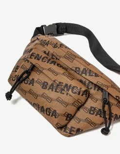 Balenciaga Accessories Beige Signature BB Monogram Waist Bag