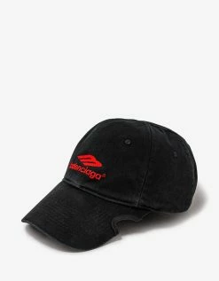 Balenciaga Accessories Black 3B Sports Icon Cap