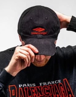 Balenciaga Accessories Black 3B Sports Icon Cap