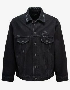 Balenciaga Black 3B Sports Large Fit Denim Jacket