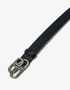 Top 10 π Balenciaga Accessories Black BB Croc Embossed Leather Belt β 10 Balenciaga Accessories Black BB Croc Embossed Leather Belt