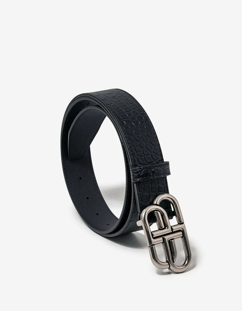 Top 10 π Balenciaga Accessories Black BB Croc Embossed Leather Belt β 3 Balenciaga Accessories Black BB Croc Embossed Leather Belt