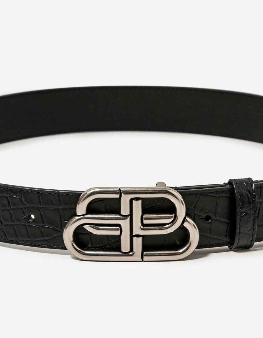 Top 10 π Balenciaga Accessories Black BB Croc Embossed Leather Belt β 5 Balenciaga Accessories Black BB Croc Embossed Leather Belt