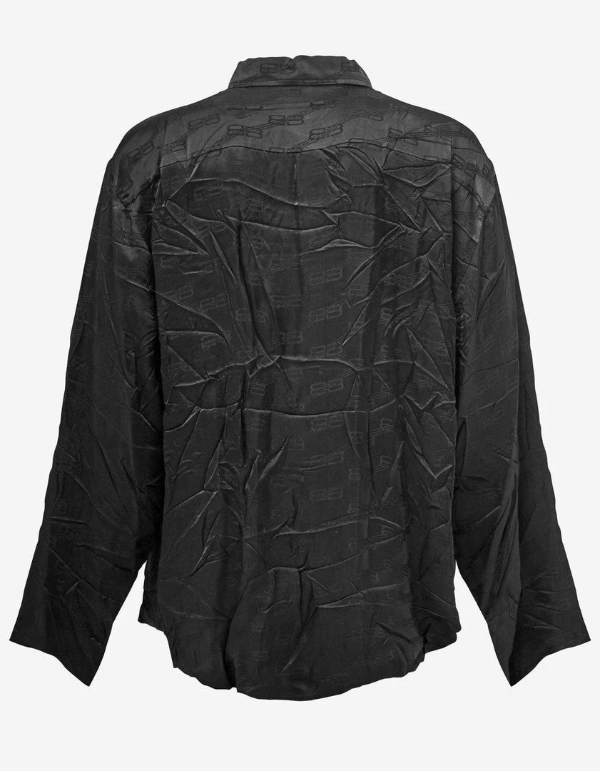 Discount ✔️ Balenciaga Clothing Grey BB Monogram Minimal 👕 Shirt 🤩 4 Balenciaga Clothing Grey BB Monogram Minimal Shirt