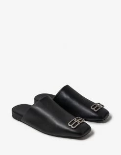 Balenciaga Black Cosy BB Mule Sandals New Arrivals