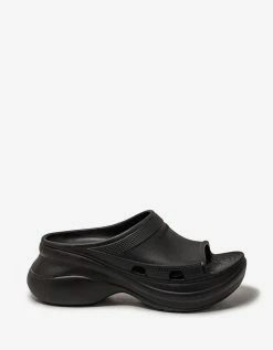 Balenciaga Black Crocs Slide Sandals