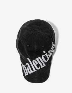 Cheap 𧨠Balenciaga Black Diagonal Logo Embroidery Cap Accessories π 11 Balenciaga Black Diagonal Logo Embroidery Cap Accessories