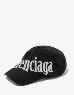 Cheap 𧨠Balenciaga Black Diagonal Logo Embroidery Cap Accessories π 15 Balenciaga Black Diagonal Logo Embroidery Cap Accessories