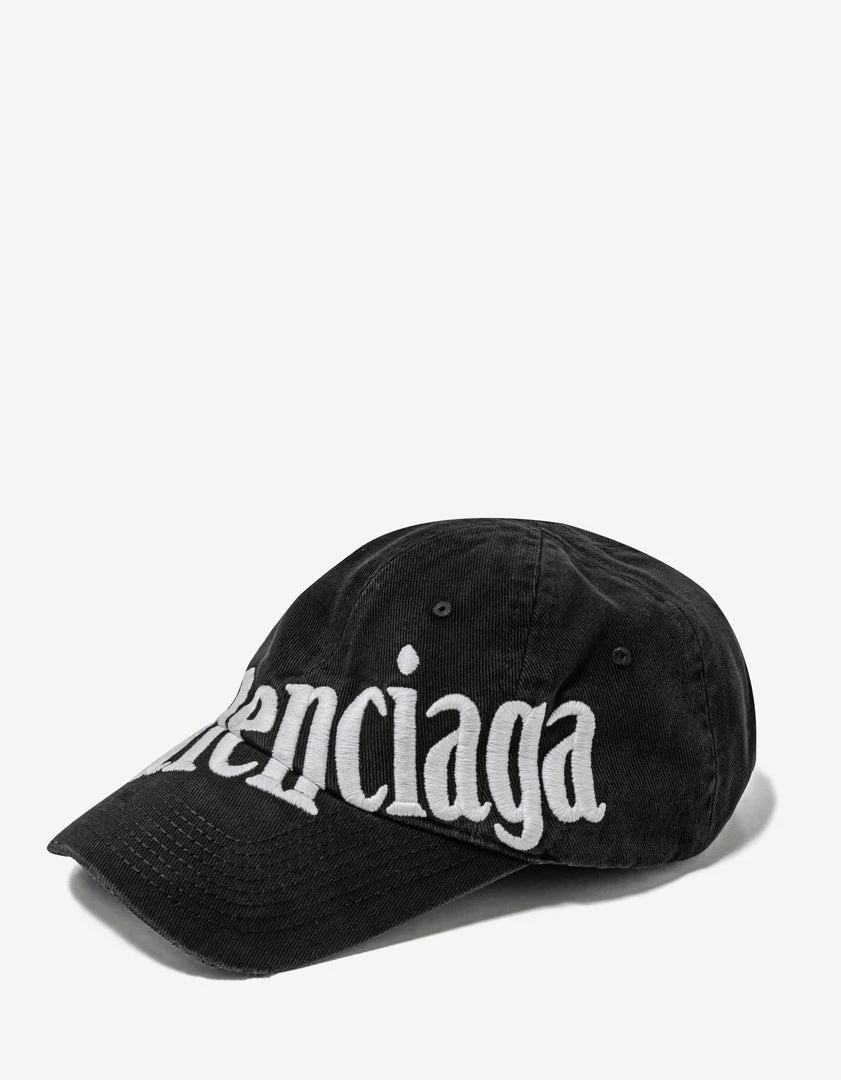 Cheap 𧨠Balenciaga Black Diagonal Logo Embroidery Cap Accessories π 9 Balenciaga Black Diagonal Logo Embroidery Cap Accessories