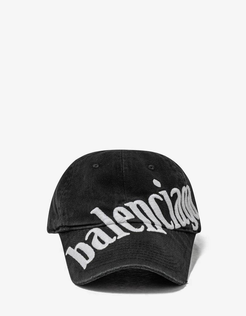 Cheap 𧨠Balenciaga Black Diagonal Logo Embroidery Cap Accessories π 4 Balenciaga Black Diagonal Logo Embroidery Cap Accessories