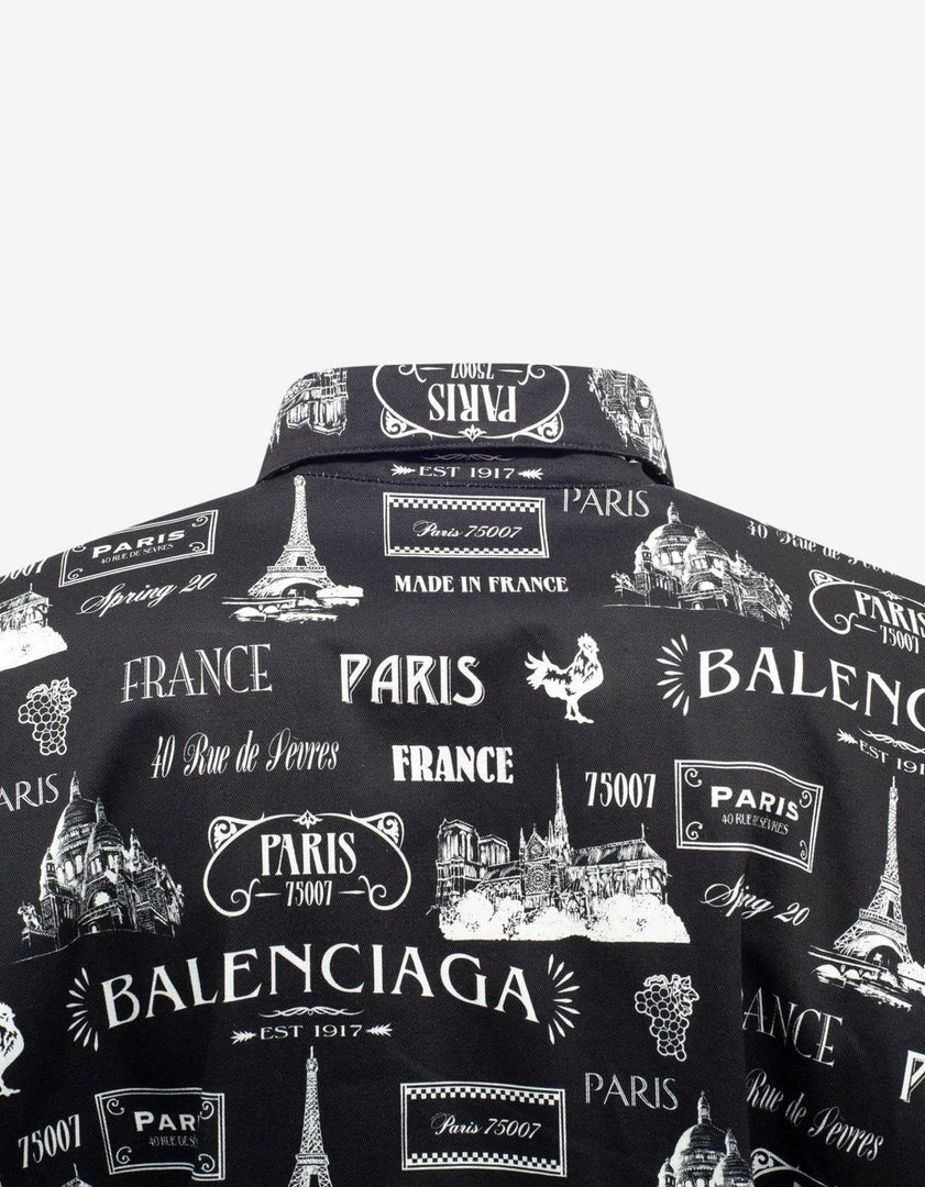 Deals 🤩 Balenciaga Black Double Sleeve Paris Resto Print Windbreaker Clothing 😀 6 Balenciaga Black Double Sleeve Paris Resto Print Windbreaker Clothing