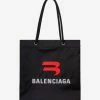 Balenciaga Black Explorer Small Embroidered Shopper Bag Accessories