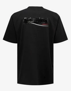 Balenciaga Black Gaffer Logo Large Fit T-Shirt