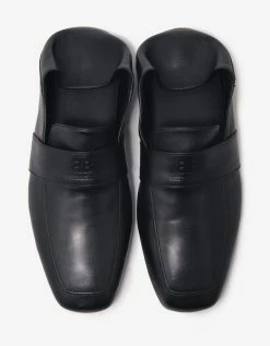 Balenciaga Black Leather City Loafers