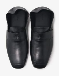 Balenciaga Black Leather City Loafers