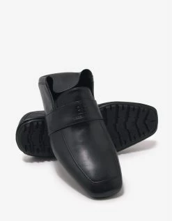 Balenciaga Black Leather City Loafers