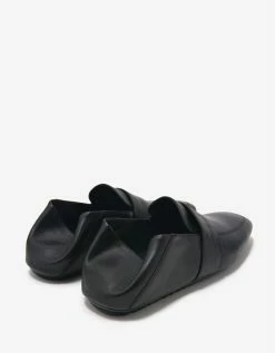 Balenciaga Black Leather City Loafers