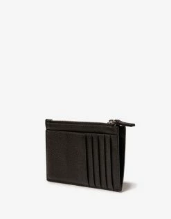 Balenciaga Accessories Black Leather Long Coin And Card Holder