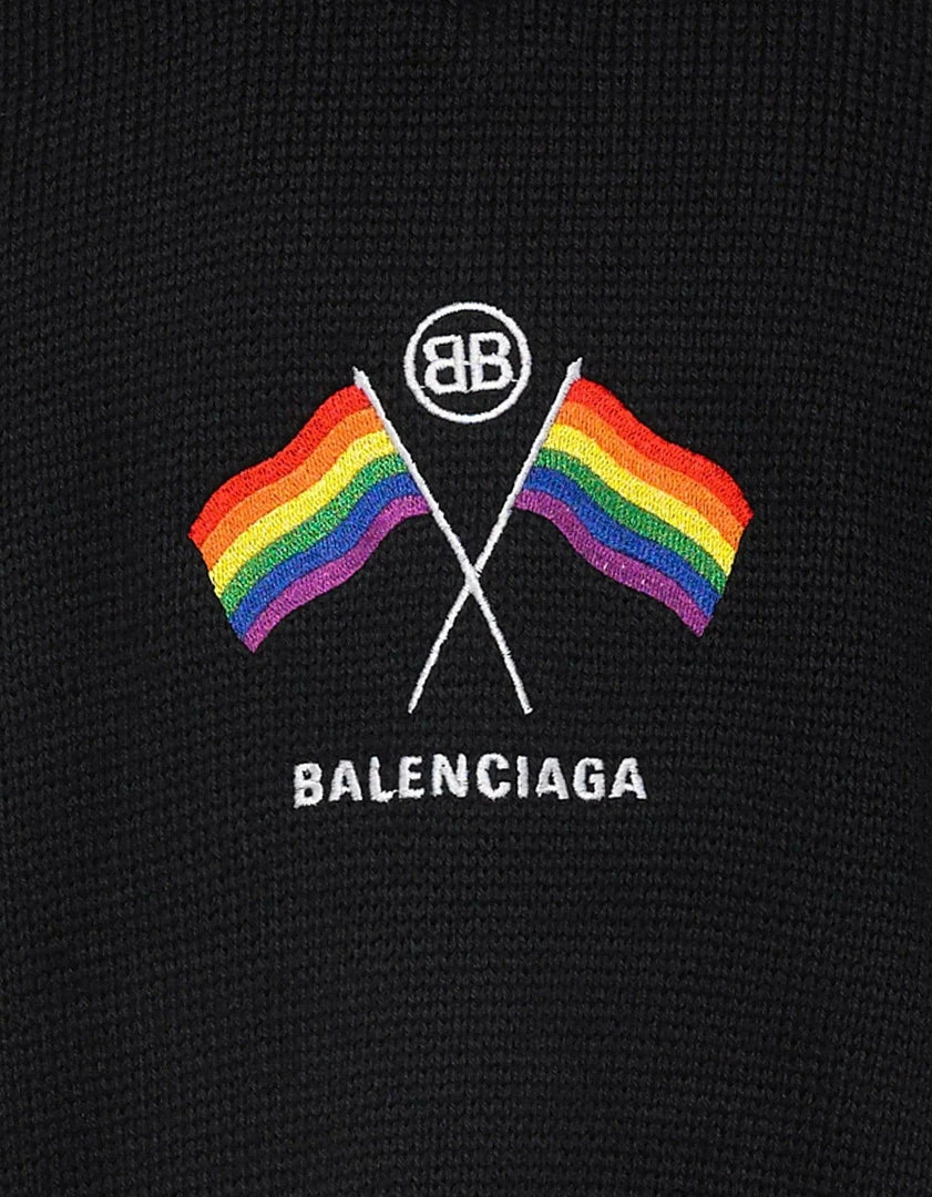 Best reviews of 🌟 Balenciaga Black LGBTQ Flag Zip Up Turtleneck Sweater 👍 5 Balenciaga Black LGBTQ Flag Zip Up Turtleneck Sweater