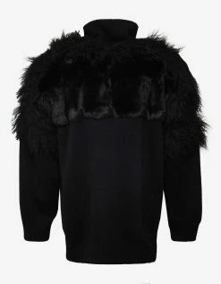 Balenciaga Black LGBTQ Flag Zip Up Turtleneck Sweater