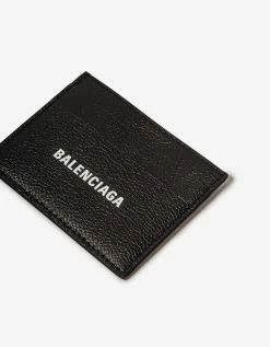 Balenciaga Accessories Black Logo Cash Card Holder