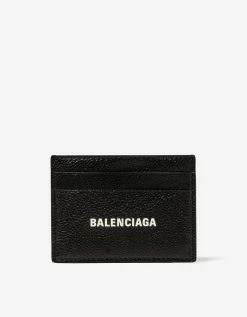 Balenciaga Accessories Black Logo Cash Card Holder