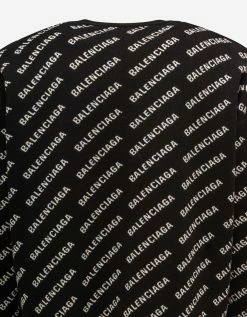 Balenciaga Black Mini Allover Logo Sweater