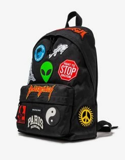 Balenciaga Accessories Black Multi Patch Explorer Backpack