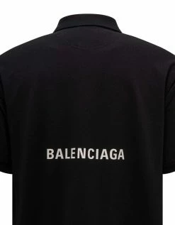 Balenciaga Black NASA Polo T-Shirt Clothing