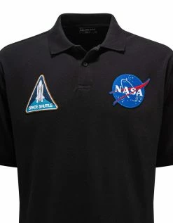 Balenciaga Black NASA Polo T-Shirt Clothing