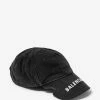 Balenciaga Accessories Black Notch Logo Visor Cap