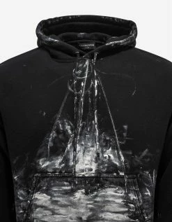 Cheapest 🎉 Balenciaga Black Painter Fitted Hoodie ❤️ 9 Balenciaga Black Painter Fitted Hoodie