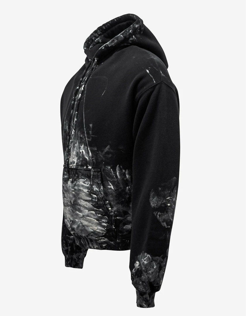 Cheapest 🎉 Balenciaga Black Painter Fitted Hoodie ❤️ 7 Balenciaga Black Painter Fitted Hoodie
