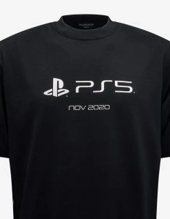 Balenciaga Black Playstation Boxy T-Shirt Clothing